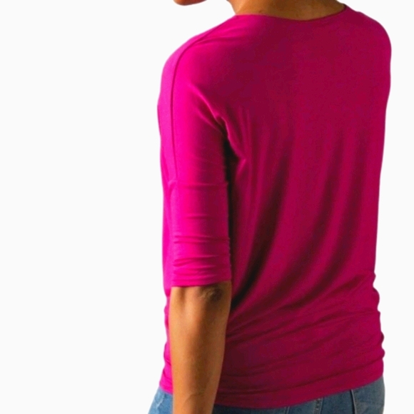 AGNES & DORA Raspberry Pink Dolman Tunic - Picture 3 of 11